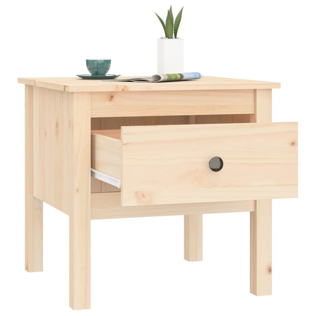 Side table 50x50x49 cm Solid pine wood