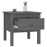 Side table Grey 50x50x49 cm Solid pine wood