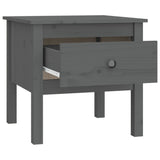 Table d'appoint Gris 50x50x49 cm Bois massif de pin