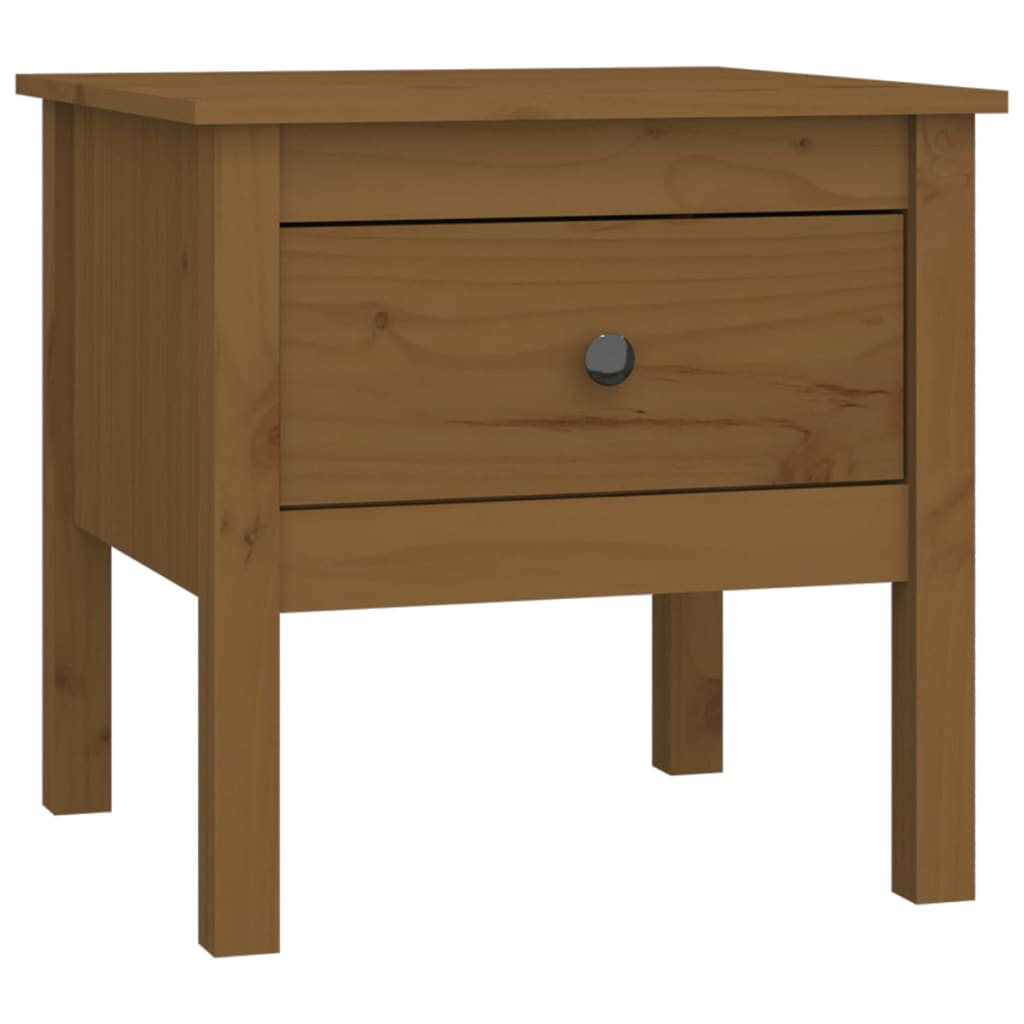 Side table Honey brown 50x50x49 cm Solid pine wood