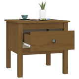 Side table Honey brown 50x50x49 cm Solid pine wood