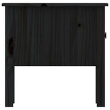 Side tables 2 pcs Black 50x50x49 cm Solid pine wood