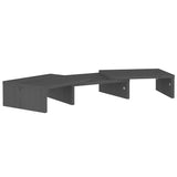 Monitor Stand Grey 60x24x10.5 cm Solid Pine Wood