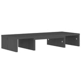 Monitor Stand Grey 60x24x10.5 cm Solid Pine Wood