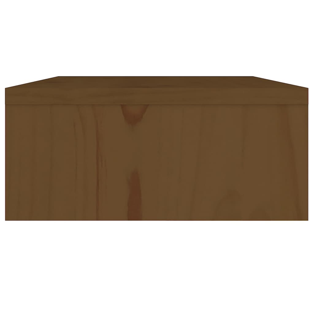 Support de moniteur Marron miel 60x24x10,5cm Bois de pin solide