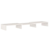 Monitor Stand White 80x24x10.5 cm Solid Pine Wood