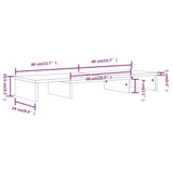 Monitor Stand White 80x24x10.5 cm Solid Pine Wood