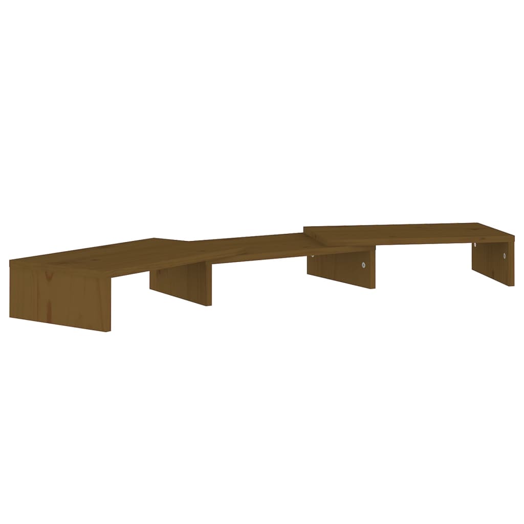 Support de moniteur Marron miel 80x24x10,5cm Bois de pin solide