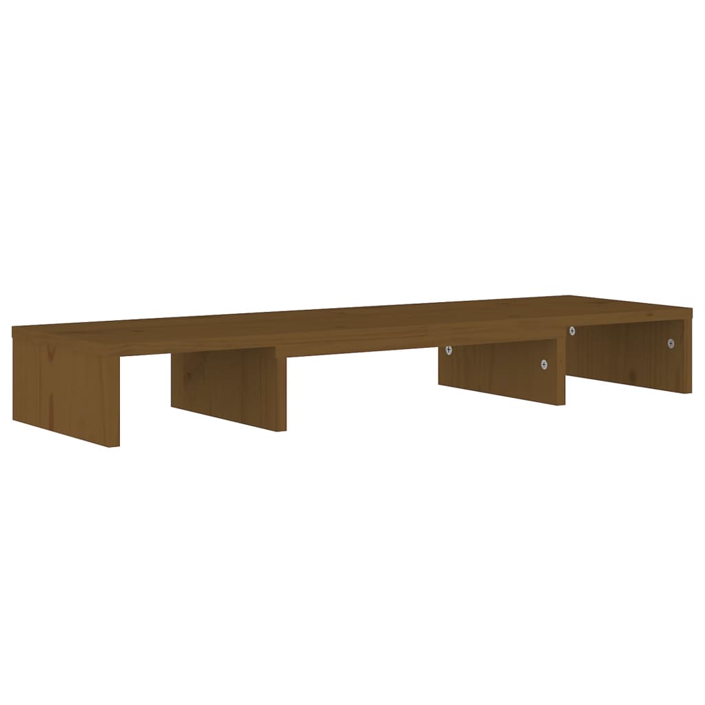 Support de moniteur Marron miel 80x24x10,5cm Bois de pin solide