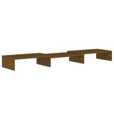 Support de moniteur Marron miel 80x24x10,5cm Bois de pin solide