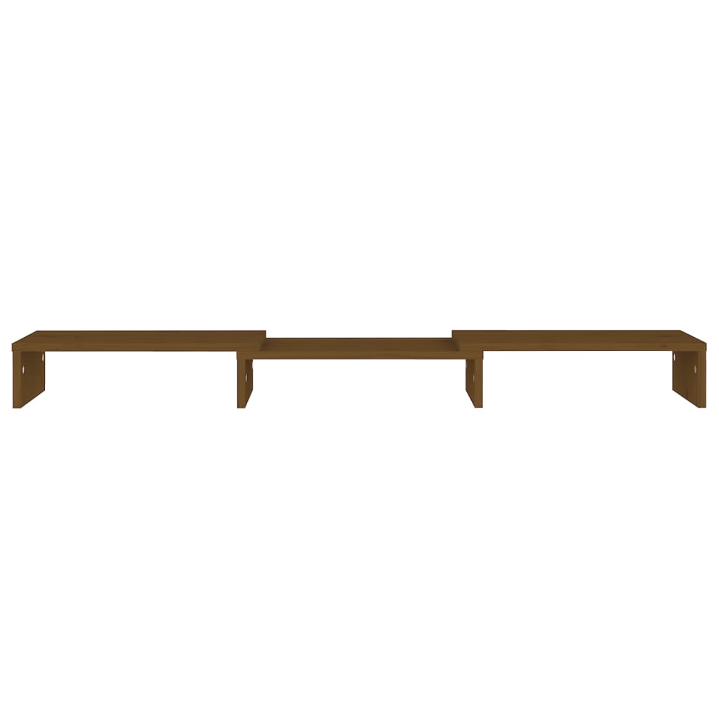 Support de moniteur Marron miel 80x24x10,5cm Bois de pin solide