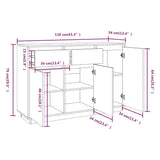 Sideboard 110x34x75 cm aus massivem Kiefernholz