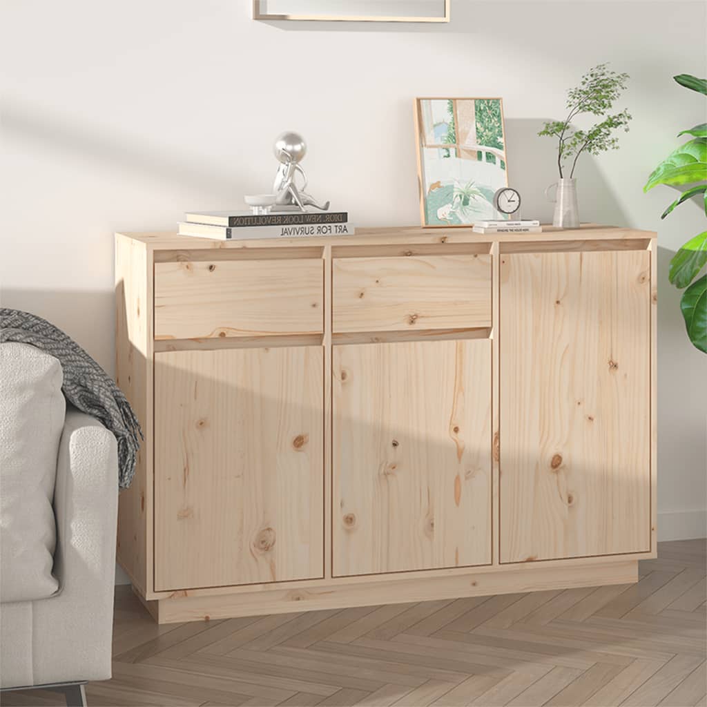 Sideboard 110x34x75 cm aus massivem Kiefernholz