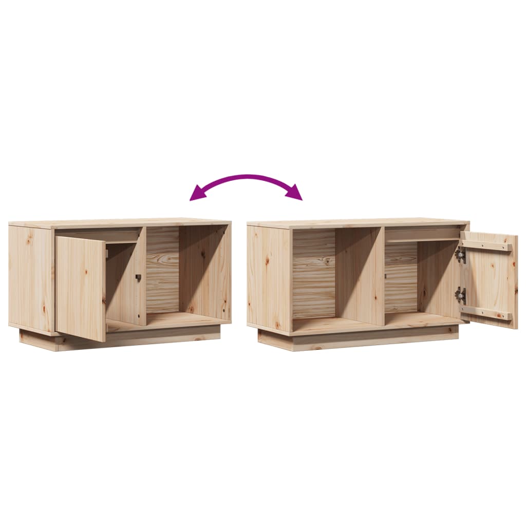 Meuble TV 74x35x44 cm Bois de pin massif