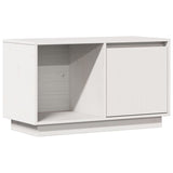 Meuble TV Blanc 74x35x44 cm Bois de pin massif