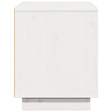 Meuble TV Blanc 74x35x44 cm Bois de pin massif