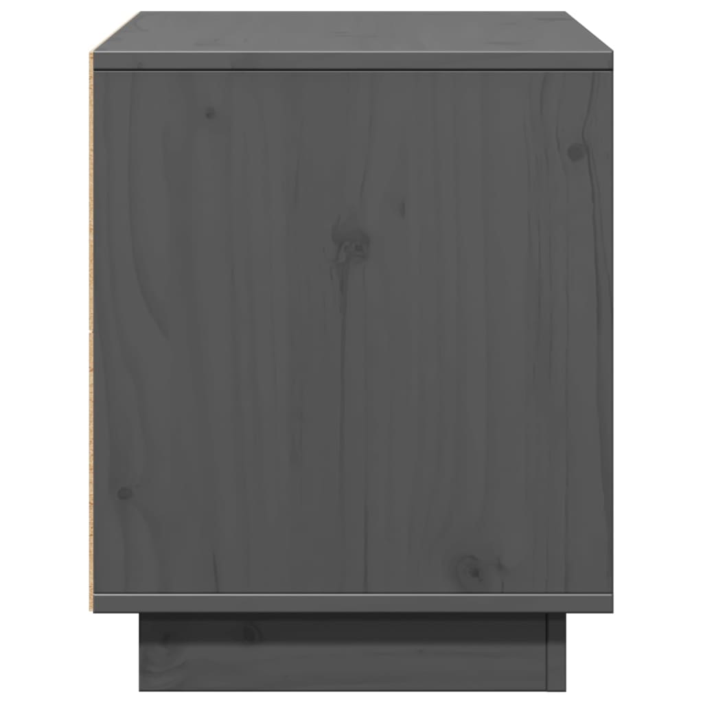 Meuble TV Gris 74x35x44 cm Bois de pin massif