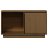 Meuble TV Marron miel 74x35x44 cm Bois de pin massif