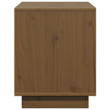 Meuble TV Marron miel 74x35x44 cm Bois de pin massif