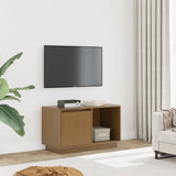 Meuble TV Marron miel 74x35x44 cm Bois de pin massif