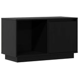 Meuble TV Noir 74x35x44 cm Bois de pin massif