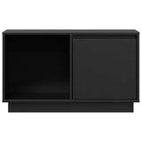 Meuble TV Noir 74x35x44 cm Bois de pin massif