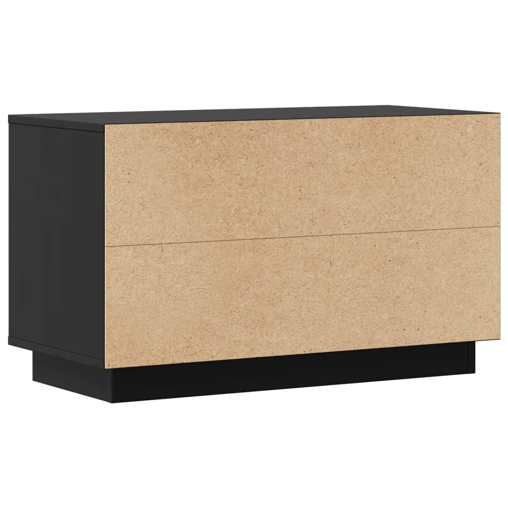 Meuble TV Noir 74x35x44 cm Bois de pin massif