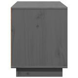 Grey TV cabinet 110.5x35x44 cm Solid pine wood