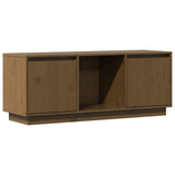 Meuble TV Marron miel 110,5x35x44 cm Bois de pin massif