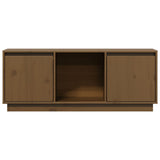 Meuble TV Marron miel 110,5x35x44 cm Bois de pin massif