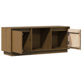 Meuble TV Marron miel 110,5x35x44 cm Bois de pin massif