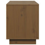 Meuble TV Marron miel 110,5x35x44 cm Bois de pin massif