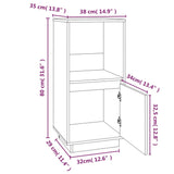 Buffet blanc 38x35x80 cm bois massif de pin