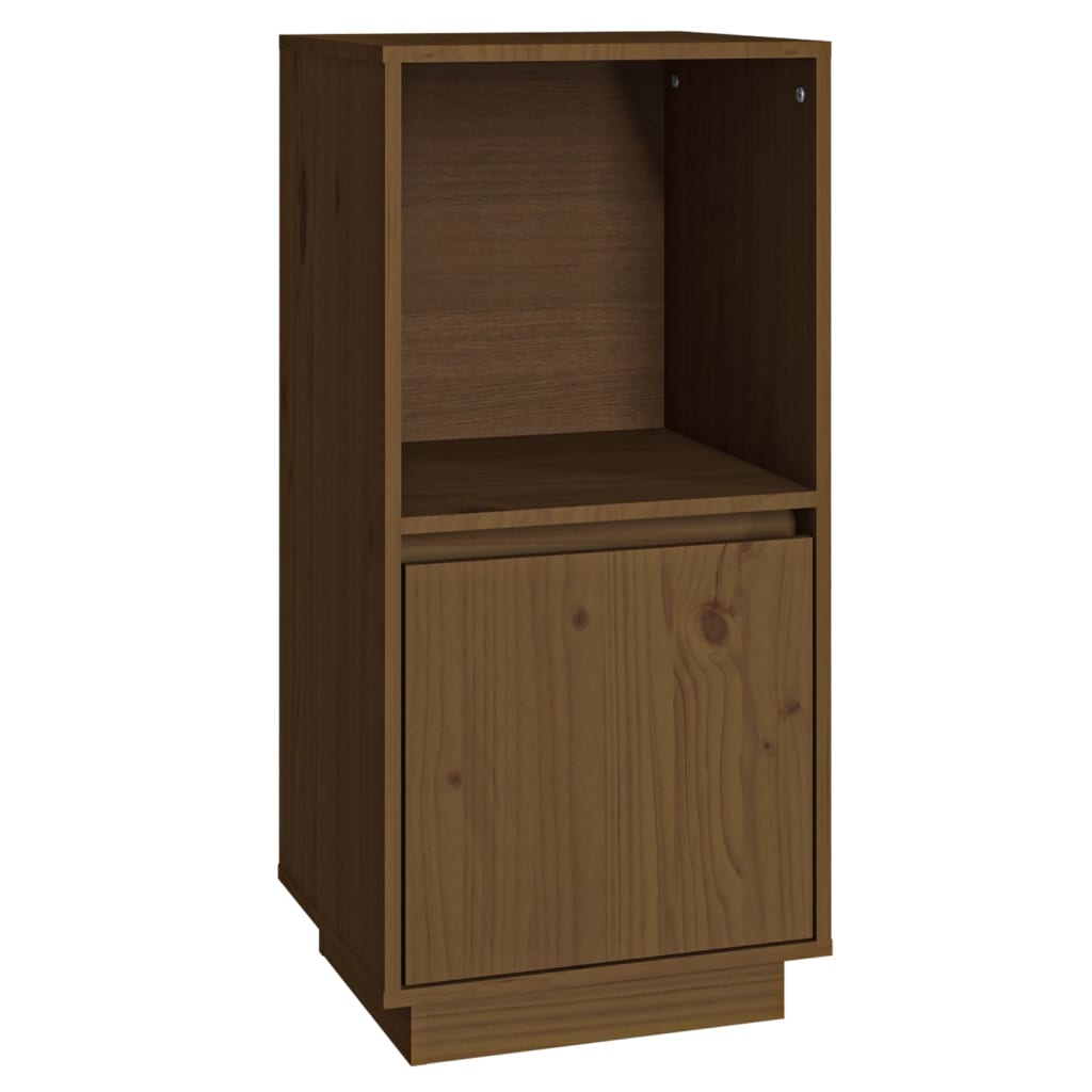 Buffet marron miel 38x35x80 cm bois massif de pin