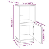 Buffet marron miel 38x35x80 cm bois massif de pin