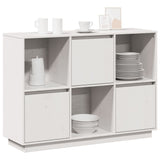 Buffet Blanc 110,5x35x80 cm Bois massif de pin