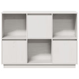 Buffet Blanc 110,5x35x80 cm Bois massif de pin