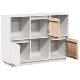 Buffet Blanc 110,5x35x80 cm Bois massif de pin