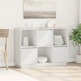 Buffet Blanc 110,5x35x80 cm Bois massif de pin