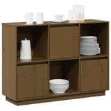 Buffet Marron miel 110,5x35x80 cm Bois massif de pin