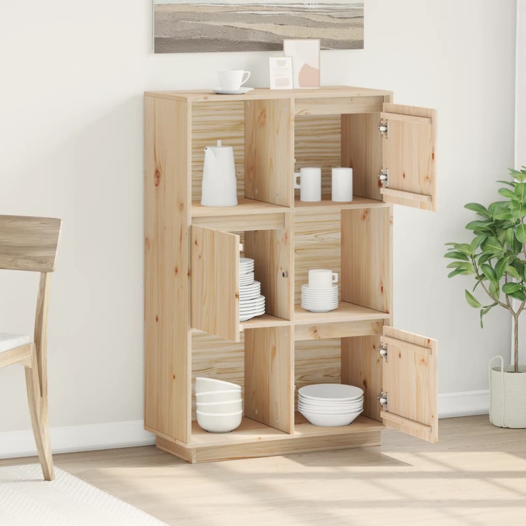 Buffet haut 74x35x117 cm Bois massif de pin