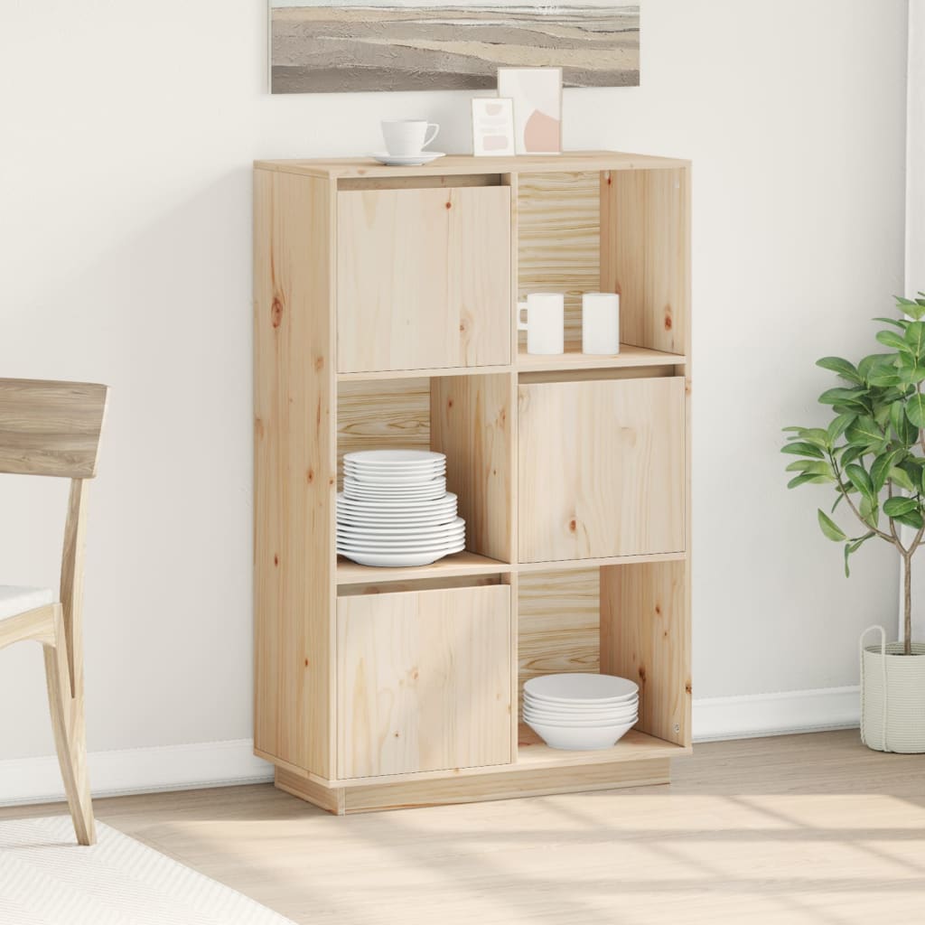 Buffet haut 74x35x117 cm Bois massif de pin