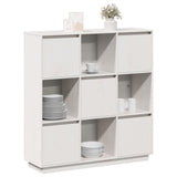 Buffet Blanc 110,5x35x117 cm Bois massif de pin