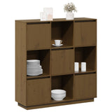 Buffet Marron miel 110,5x35x117 cm Bois massif de pin