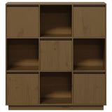 Buffet Marron miel 110,5x35x117 cm Bois massif de pin