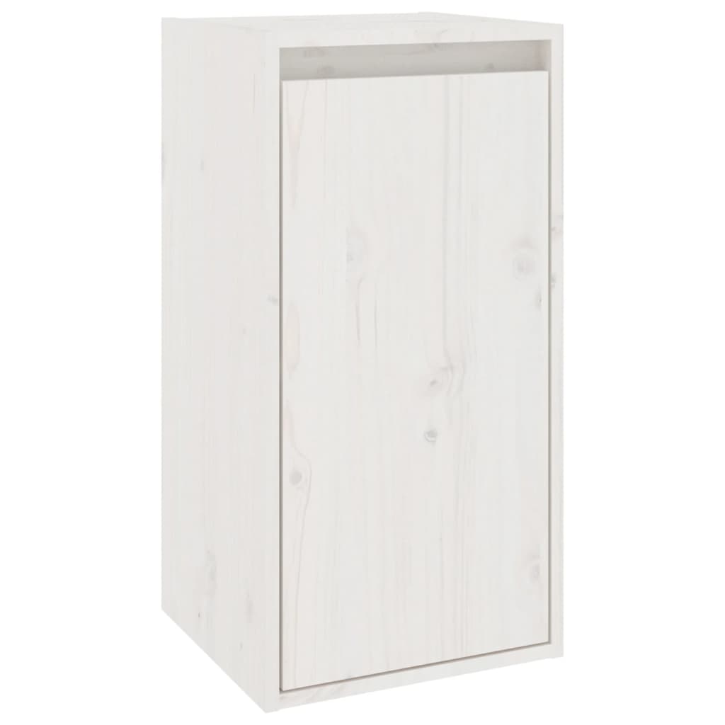 Meubles TV 2 pcs Blanc Bois massif de pin