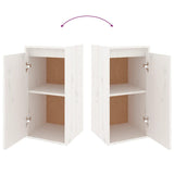 TV cabinet 2 pcs White Solid pine wood