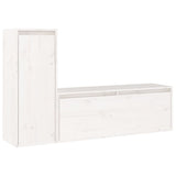 Meubles TV 2 pcs Blanc Bois massif de pin