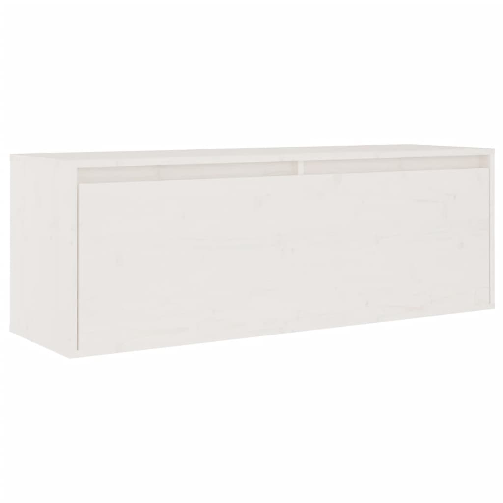 Meubles TV 2 pcs Blanc Bois massif de pin