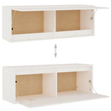 Meubles TV 2 pcs Blanc Bois massif de pin